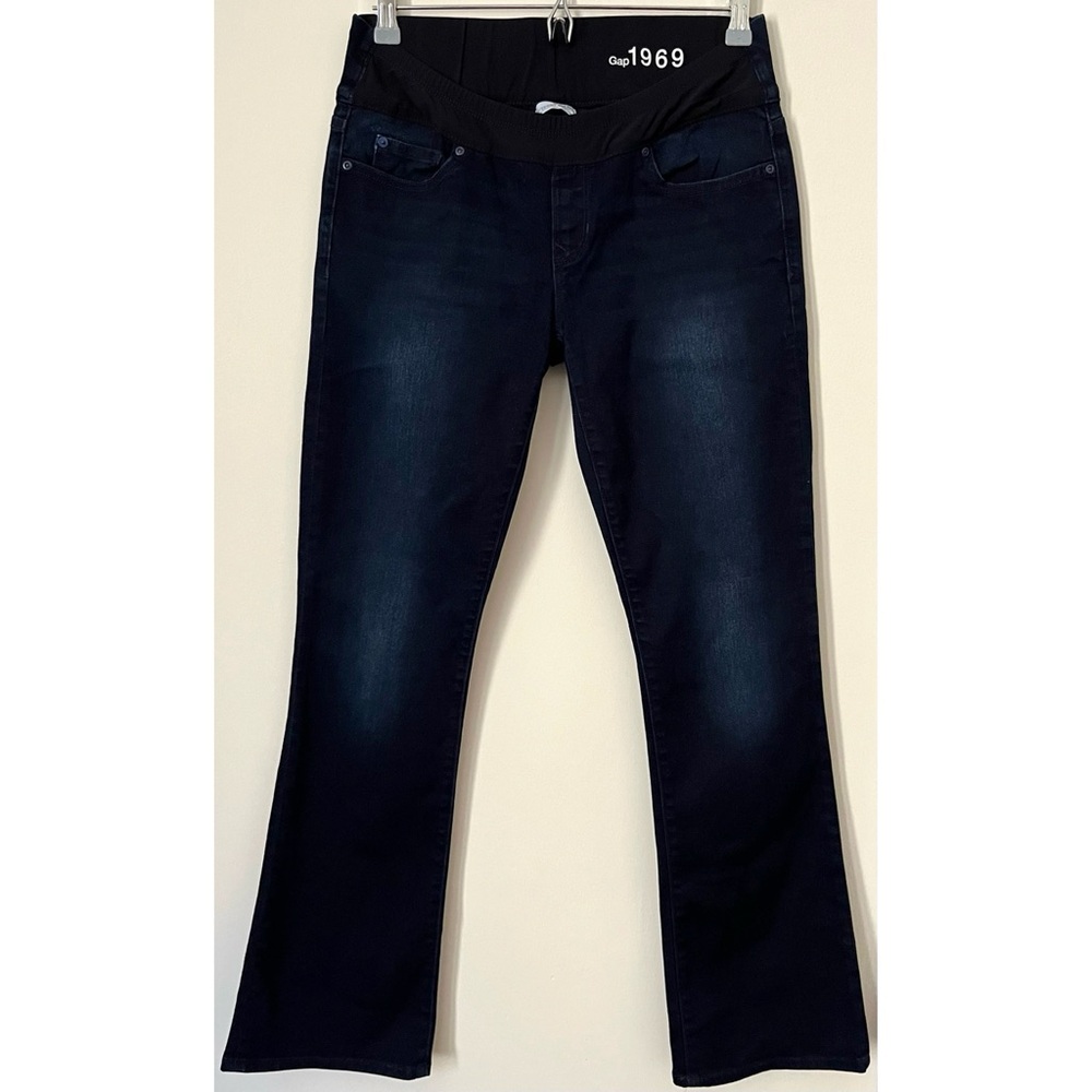 GAP • 6/28 • Maternity Skinny Boot 1969 Jeans Dark Wash Denim